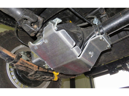 Protection inférieure en aluminium 8mm pour le nez et le pont arrière d’un Toyota Land Cruiser Série 7 N4 OFFROAD.
