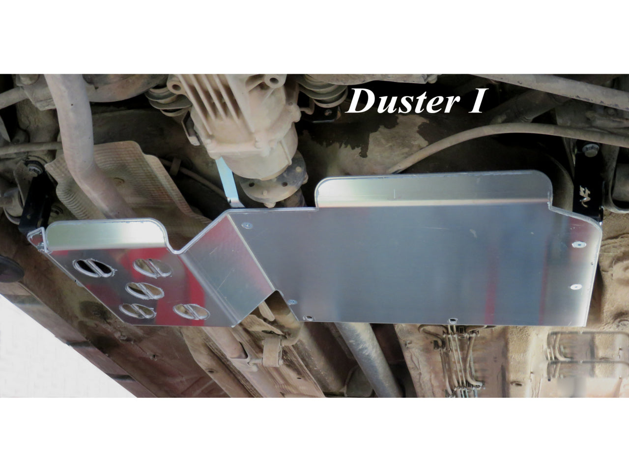 Protection inférieure en aluminium pour réservoir et silencieux arrière Dacia Duster 4x4, marque N4 OFFROAD, 6mm d'épaisseur.
