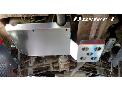 Protection inférieure pour Dacia Duster 4x4, ski, réservoir et silencieux arrière en aluminium 6mm par N4 OFFROAD.