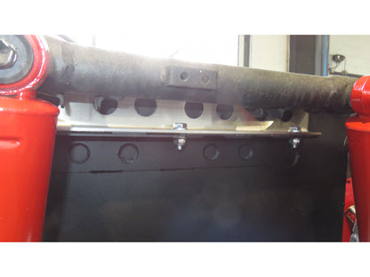 Réservoir auxiliaire en inox 160L N4 OFFROAD pour Toyota HZJ78 et HZJ79 simple cabine, vue de côté.