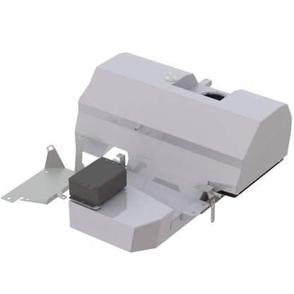 Réservoir de remplacement de 80L pour Suzuki Jimny 2023+ XL 5 portes, fabriqué par LONGRANGER, montrant le réservoir noir installé.