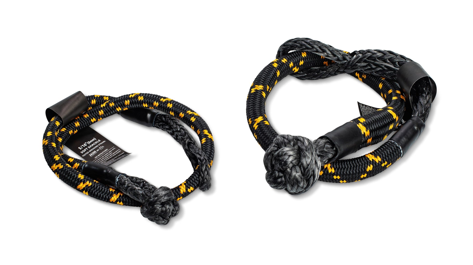 Sangle de traction souple CORE 10T, 1m, pour récupération 4x4 extrême, en acier robuste et flexible.