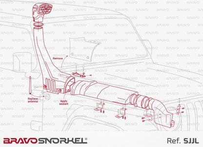 Snorkel Bravo 4x4 - Jeep Wrangler JL sur Xperts4x4 Accessoires 4x4 Off-Road
