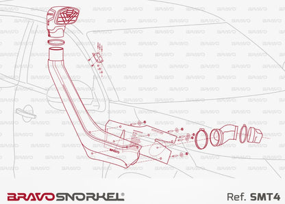 Snorkel Bravo 4x4 - Mitsubishi Triton L200 2019+ sur Xperts4x4 Accessoires 4x4 Off-Road