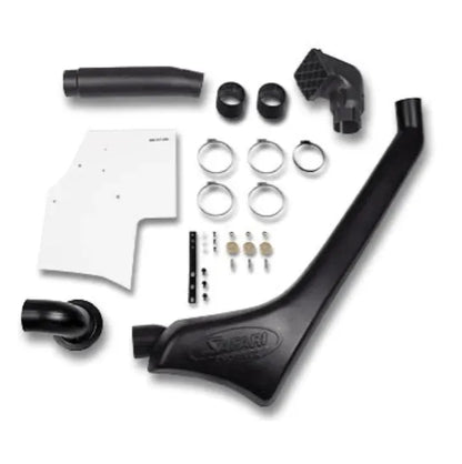 Tube de snorkel Safari 4x4 pour Land Rover Discovery II TD5, installé sur le véhicule, protection contre l'eau et la poussière.