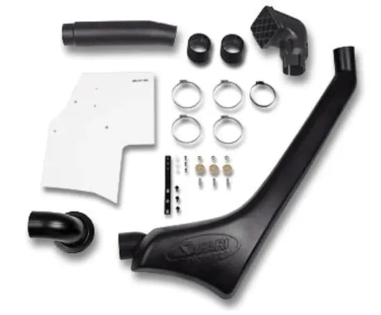 Snorkel Safari 4x4 pour Toyota Hilux Vigo 2005-2015, installation sur le capot avec le tube de snorkel visible.