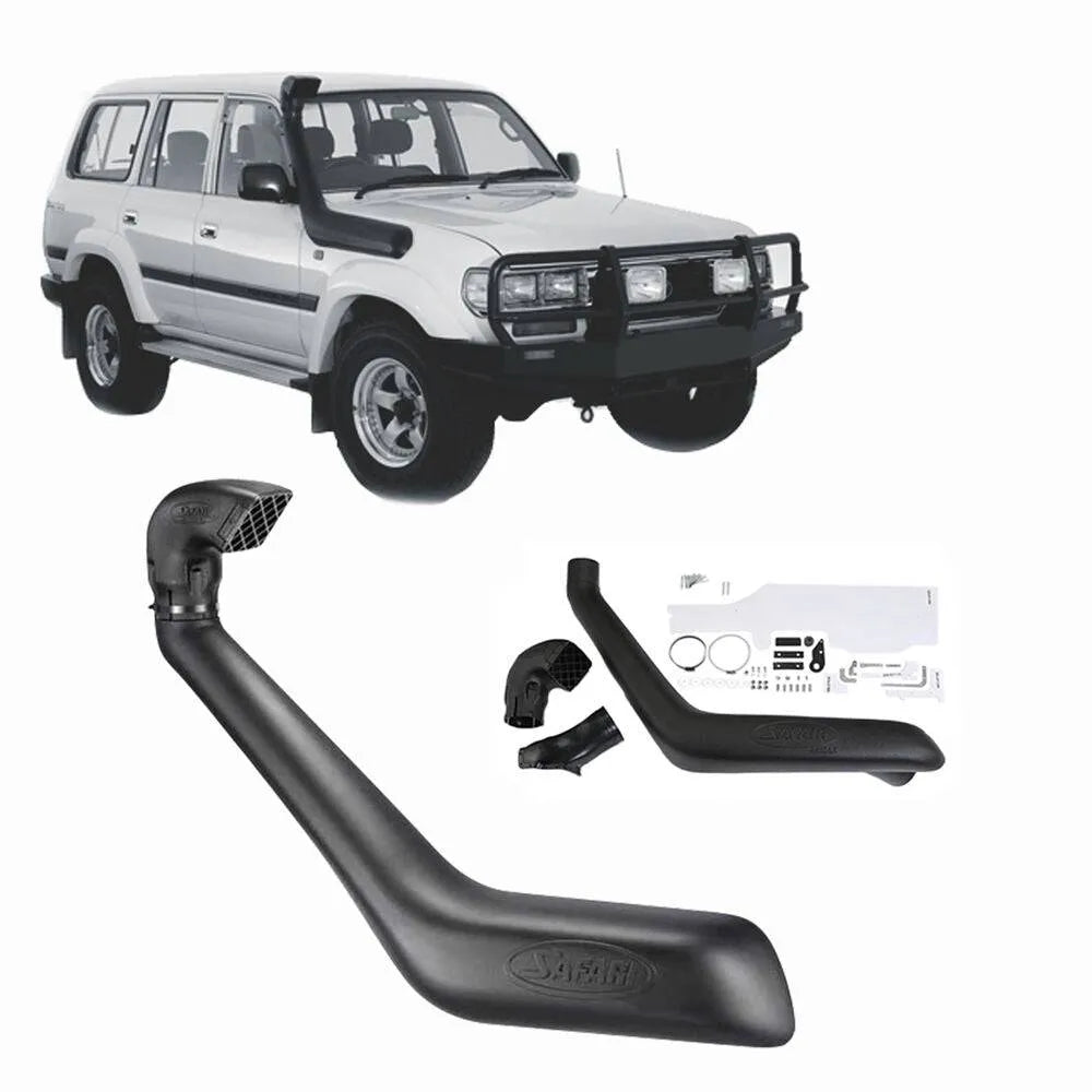 Sortie d'air de snorkel Safari 4x4 pour Toyota Land Cruiser 80, monté sur le toit, en plastique noir.