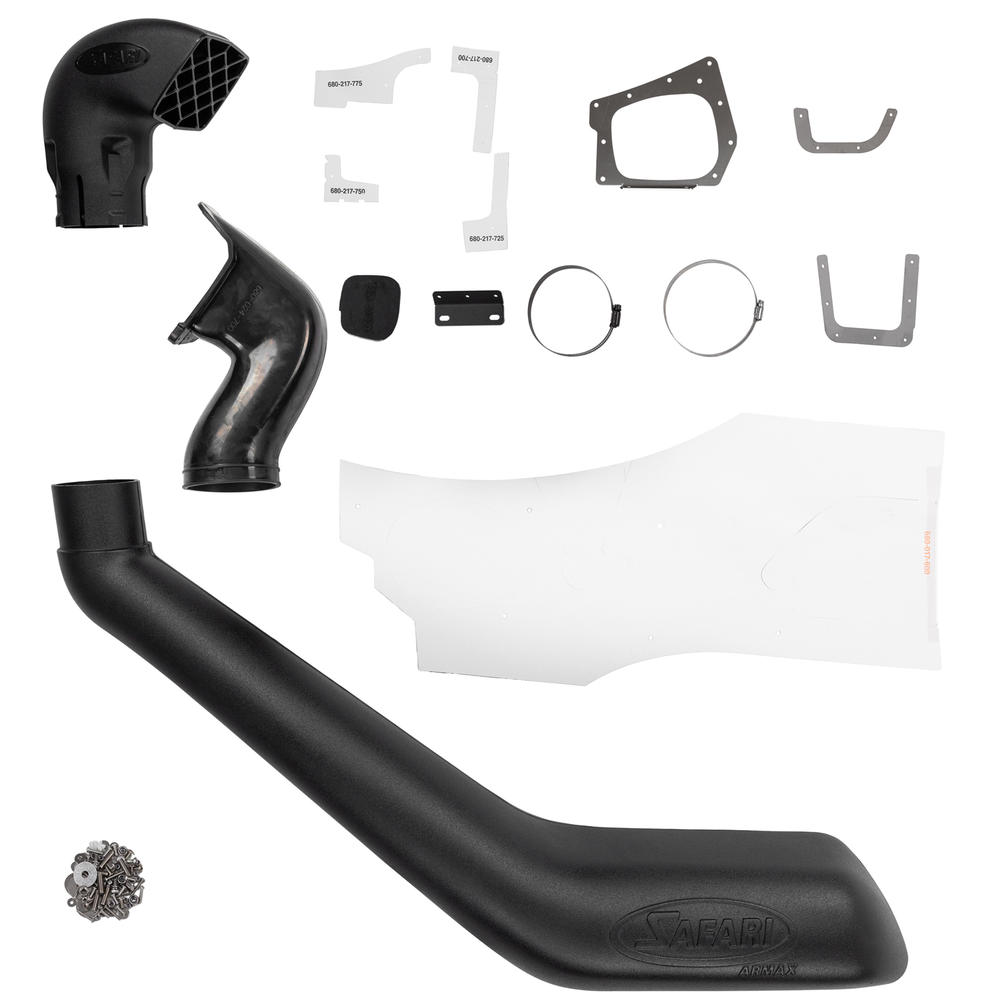 Snorkel Safari 4x4 Armax pour Ford Ranger T8 2019-2023 2.0L EcoBlue Diesel, installation sur le véhicule.