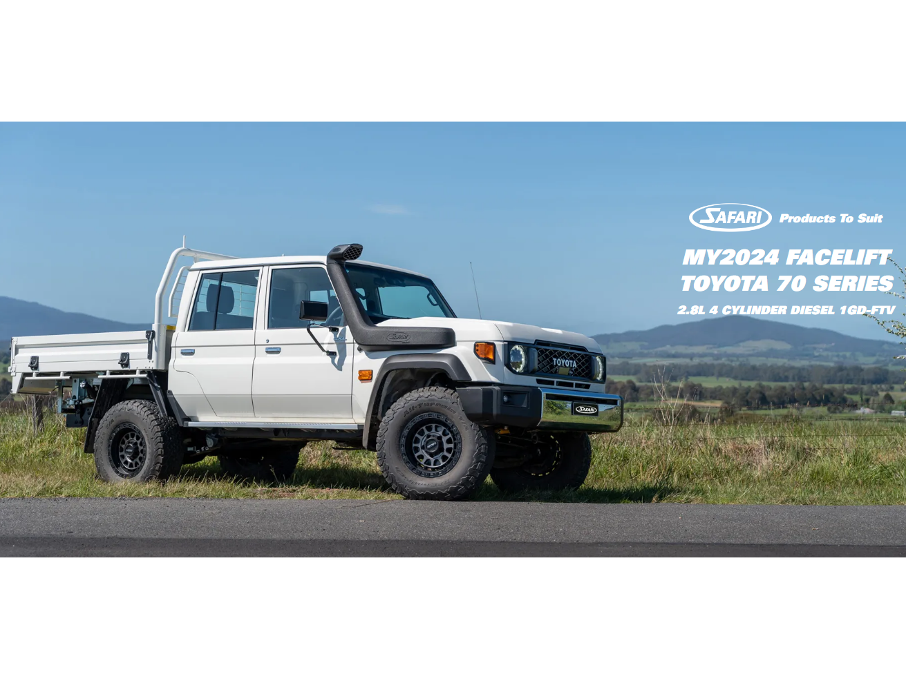 Snorkel Safari 4x4 Armax pour Toyota Land Cruiser HZJ7, GDJ7, GRJ7 2024+ installé sur le véhicule.