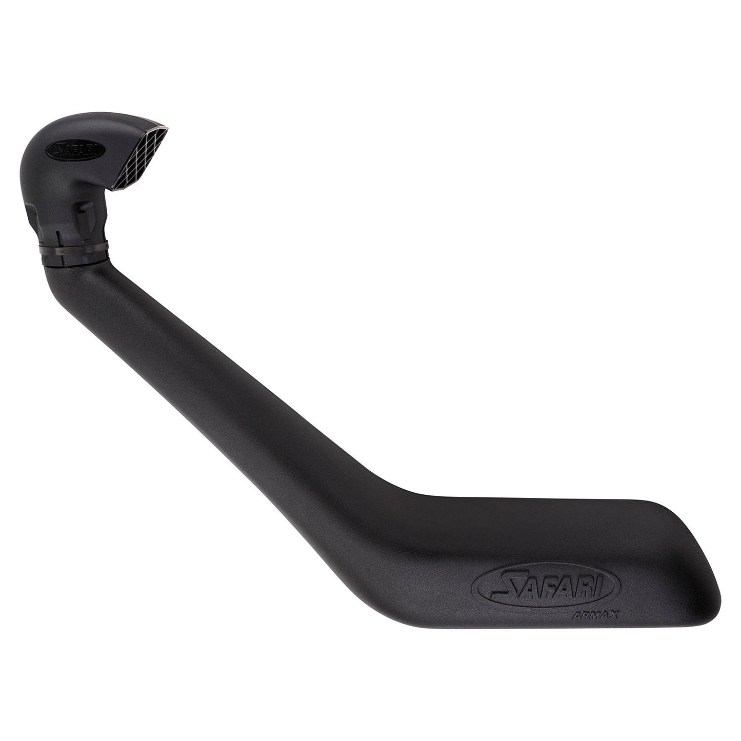 Snorkel Safari 4x4 Armax pour Toyota Land Cruiser VDJ200 UZJ200 2008-2015, installé sur le véhicule, en couleur noire.