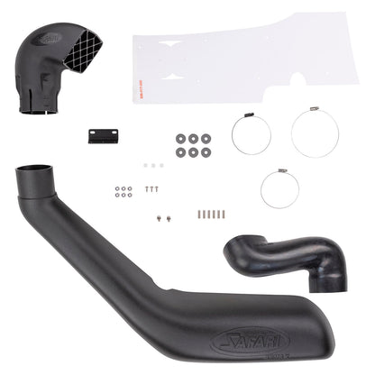 Snorkel Safari 4x4 Armax pour Toyota Tacoma gen2 V6 4.0L essence 2005-2015, fixation visible sur le côté du véhicule.