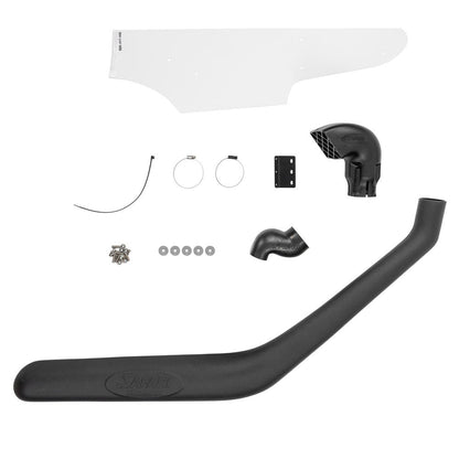 Snorkel Safari 4x4 pour Ford Ranger et Mazda B2500 1999-2007, installé sur le véhicule, en noir robuste.