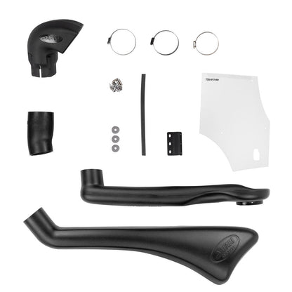Tube de snorkel Safari 4x4 pour Isuzu Dmax 2007-2012 3.0TD, installation sur le bord du capot, pour protection contre l'eau et la poussière.