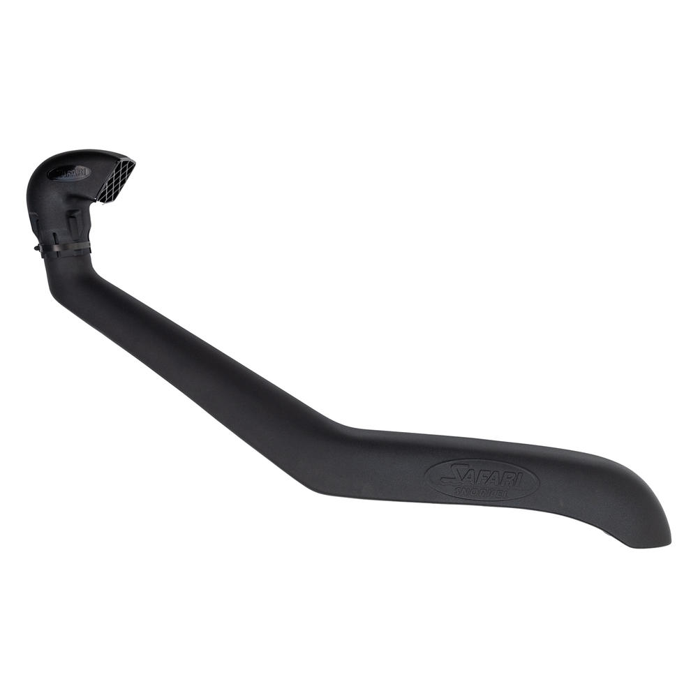 Snorkel Safari 4x4 pour Mitsubishi Challenger 2009-2016, fixation latérale, en plastique noir, installé sur le côté du véhicule.