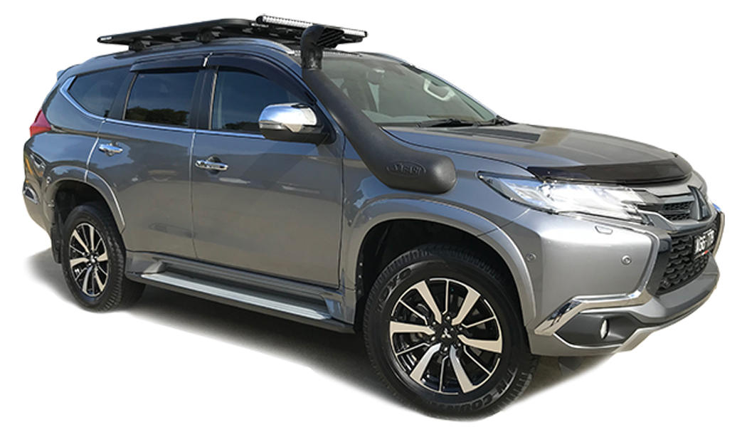 Tuyau de snorkel Safari 4x4 pour Mitsubishi Challenger 2016-2020, montage sur le véhicule, en plastique noir robuste.