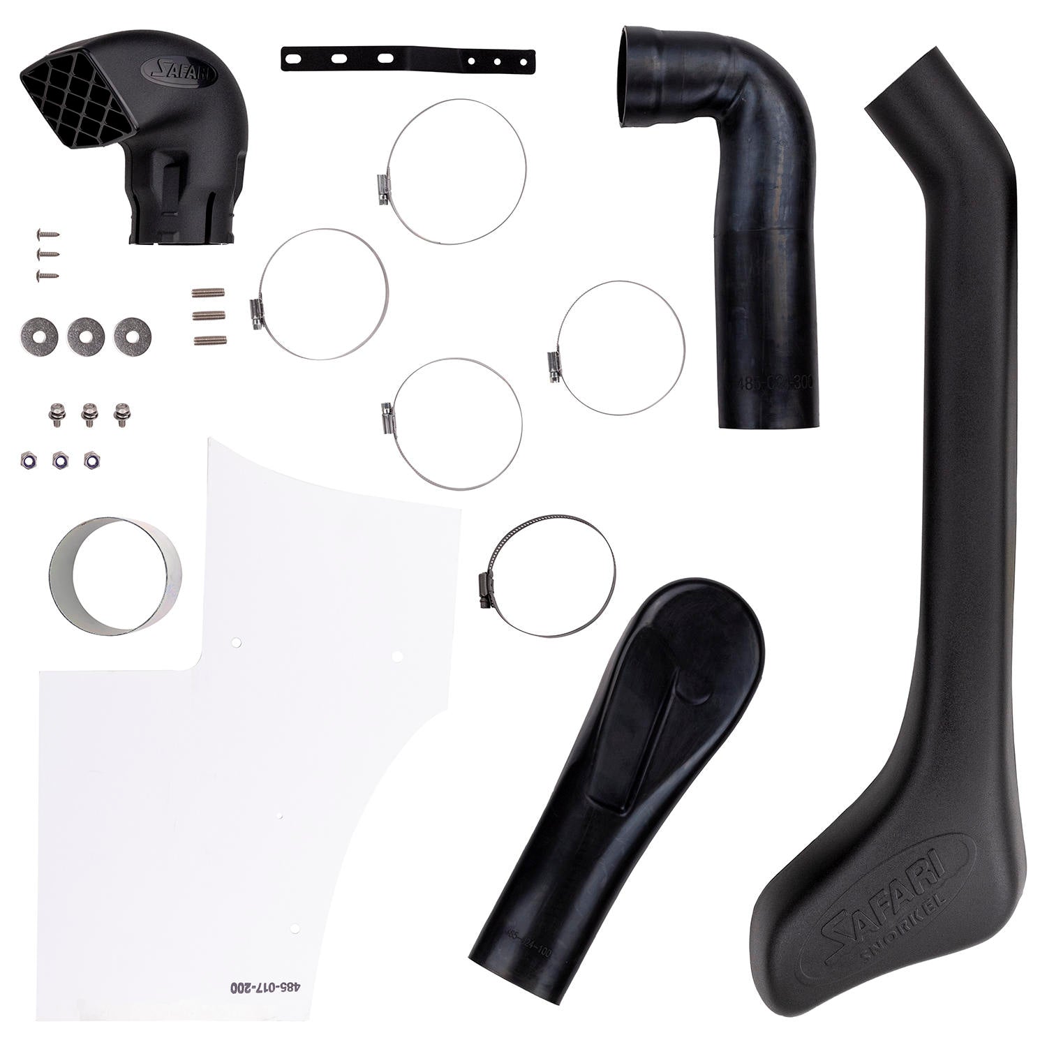 Snorkel Safari 4x4 pour Nissan Patrol GR Y61 3.0L 2005+ installé, en noir robuste pour protection et performance hors route.