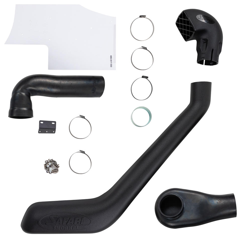 Snorkel Safari 4x4 pour Nissan Patrol GR Y61 3.0LTD 2000-2005, fixation sur le côté du véhicule, en plastique noir robuste.