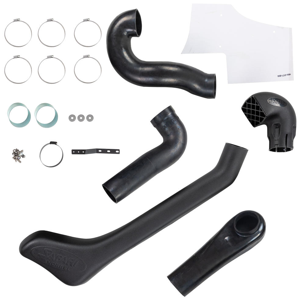 Snorkel Safari 4x4 pour Nissan Patrol GR Y61 4.8L essence 2005+, fixation sur le côté du véhicule.
