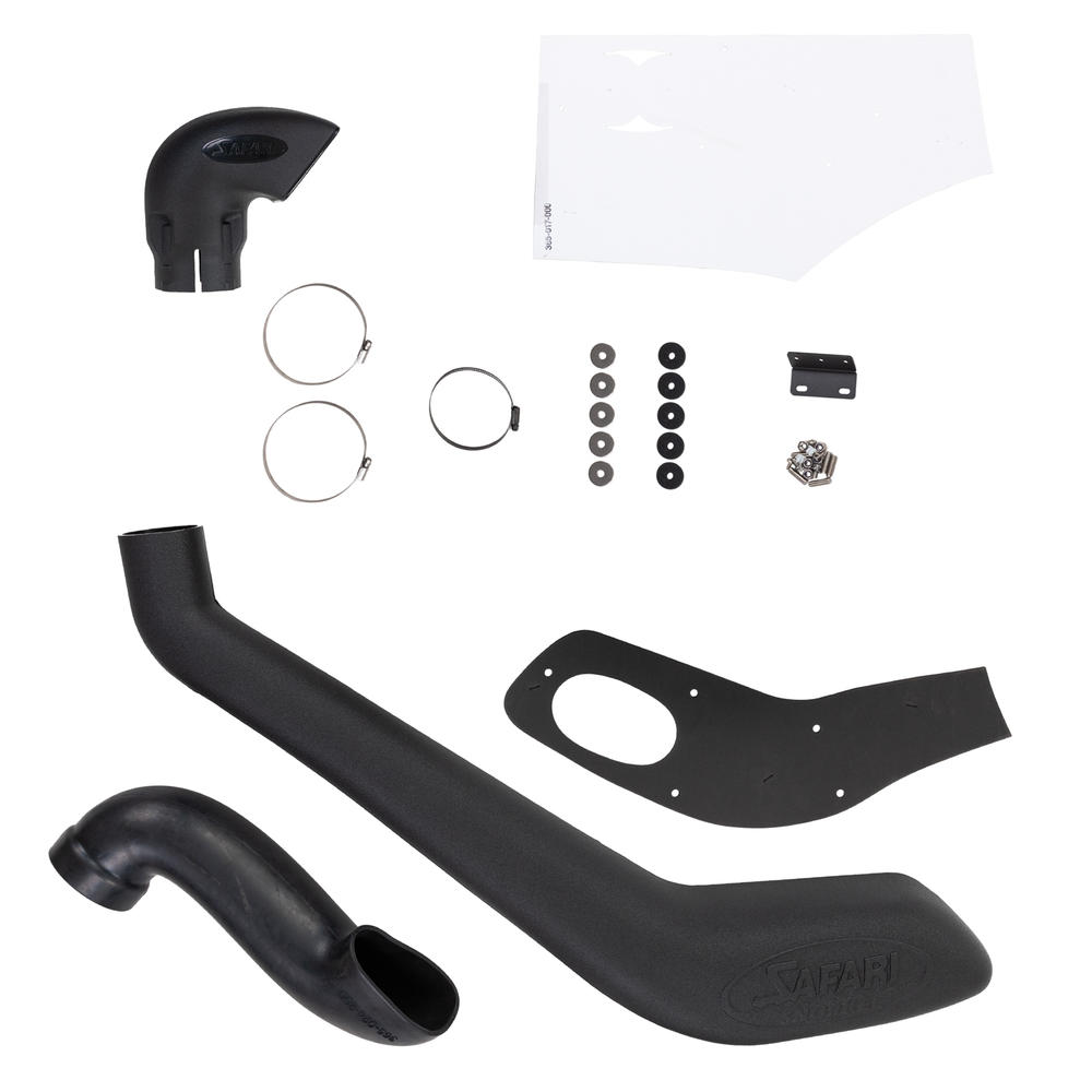 Snorkel Safari 4x4 pour Toyota Land Cruiser GRJ150 V6 4.0L essence, installation sur le véhicule en vue latérale.
