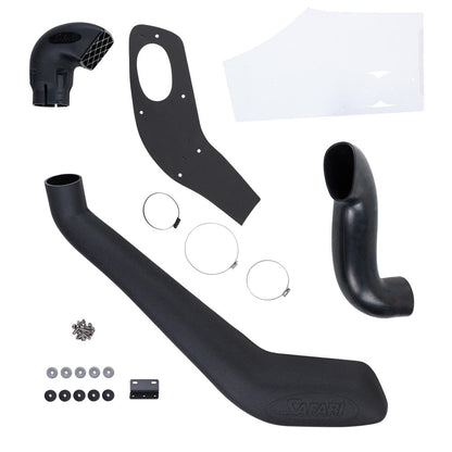Snorkel Safari 4x4 pour Toyota Land Cruiser KDJ150 et KDJ155, fixation en plastique noir, installation sur le côté du véhicule.