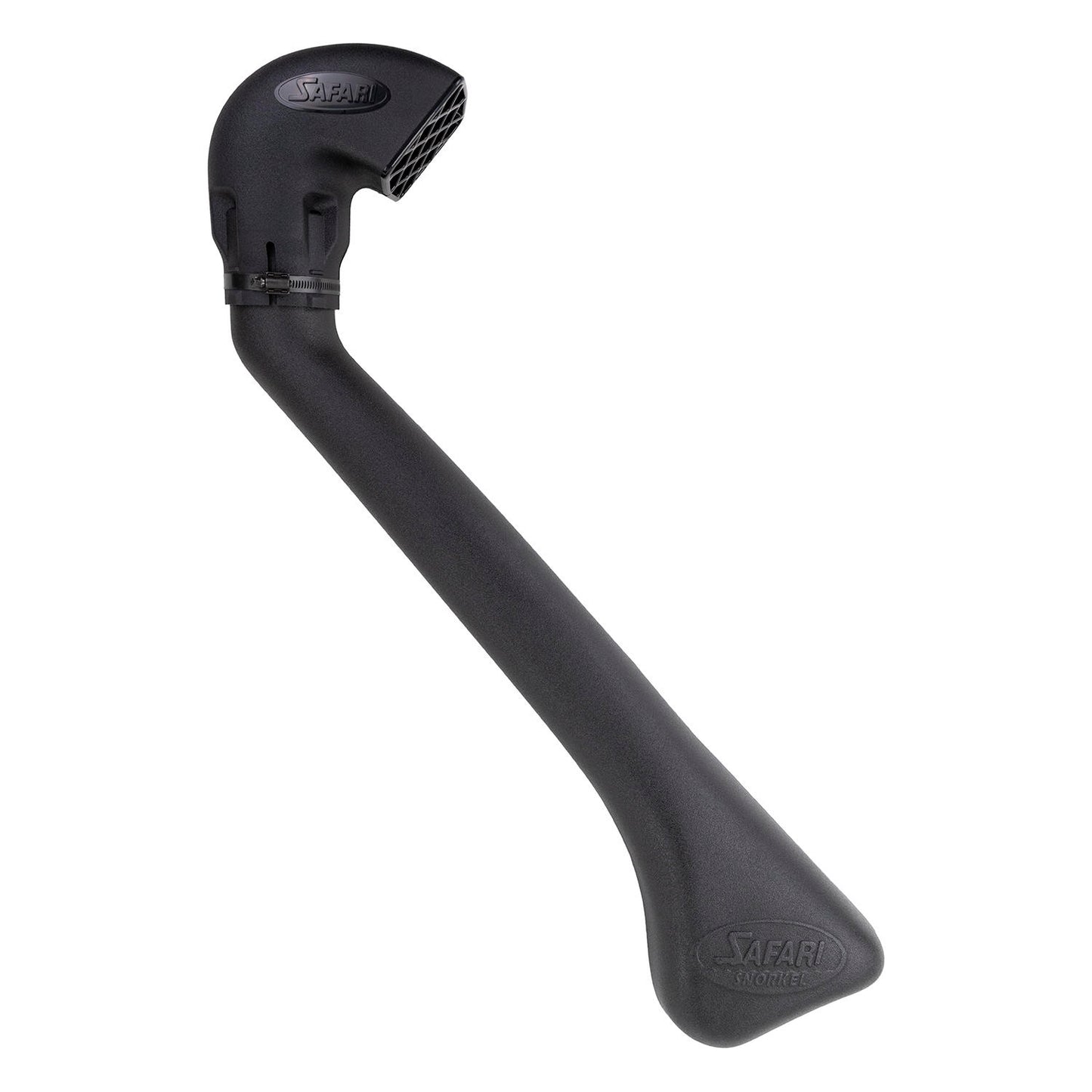 Snorkel Safari 4x4 pour Toyota Tacoma Gen1 V6 3.4L essence 1995-2004, installé sur le véhicule, en plastique noir robuste.