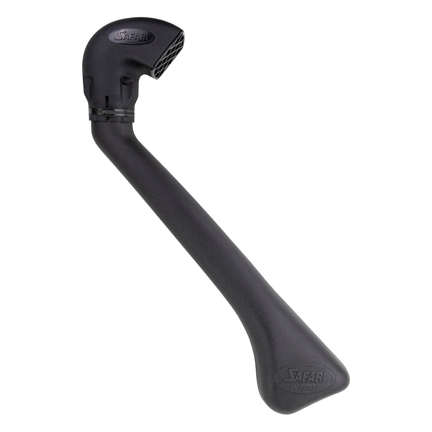 Snorkel Safari 4x4 pour Toyota Tacoma Gen1 V6 3.4L essence 1995-2004, installé sur le véhicule, en plastique noir robuste.