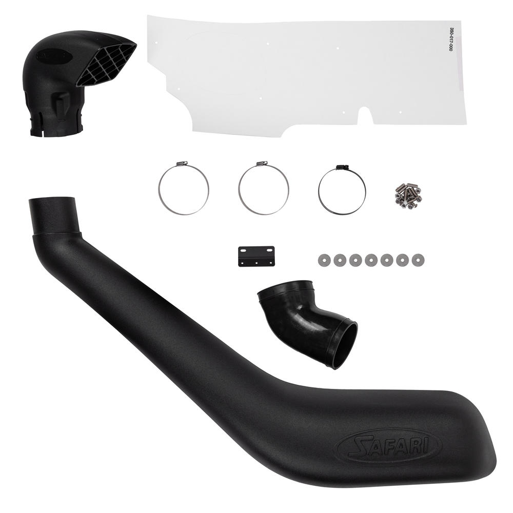Snorkel Safari 4x4 pour Toyota Tundra 2014-2020 5.7L V8, monté sur le camion, en plastique noir.