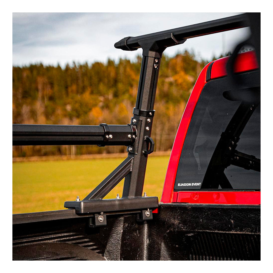 Support de benne universel en aluminium pour pickup BULLFACE, fixation robuste pour transporter des charges en toute sécurité.