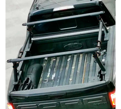 Support de benne universel BULLFACE en aluminium pour pickup, robuste et léger, adapté au montage sur différentes camionnettes.