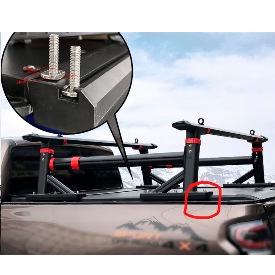 Support de benne universel en aluminium pour pickup BULLFACE, robuste support de rack pour camion.