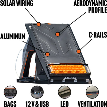 Tente de Toit Expedition Gen 3-R Noire | ALU-CAB sur Xperts4x4 Accessoires 4x4 Off-Road