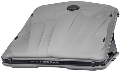 Tente de toit James Baroud Odyssey L, modèle Confort 360°, haute qualité, ouverte pour camping en extérieur.