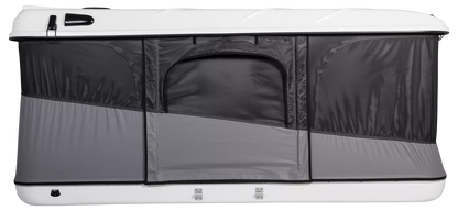 Tente de toit James Baroud PROLINE Evasion, tente de toit robuste avec fenêtre panoramique, fixation solide pour camping en plein air.