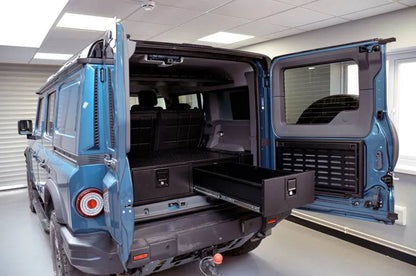 Tiroirs de rangement RUUUD pour aménagement INEOS GRENADIER 2023 Utility Wagon, organisation pratique du coffre.