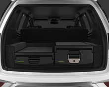 Kit de 2 tiroirs standard et mi-hauteur IRONMAN 4x4 avec plateau fixe, pour rangement robuste en véhicule tout-terrain.