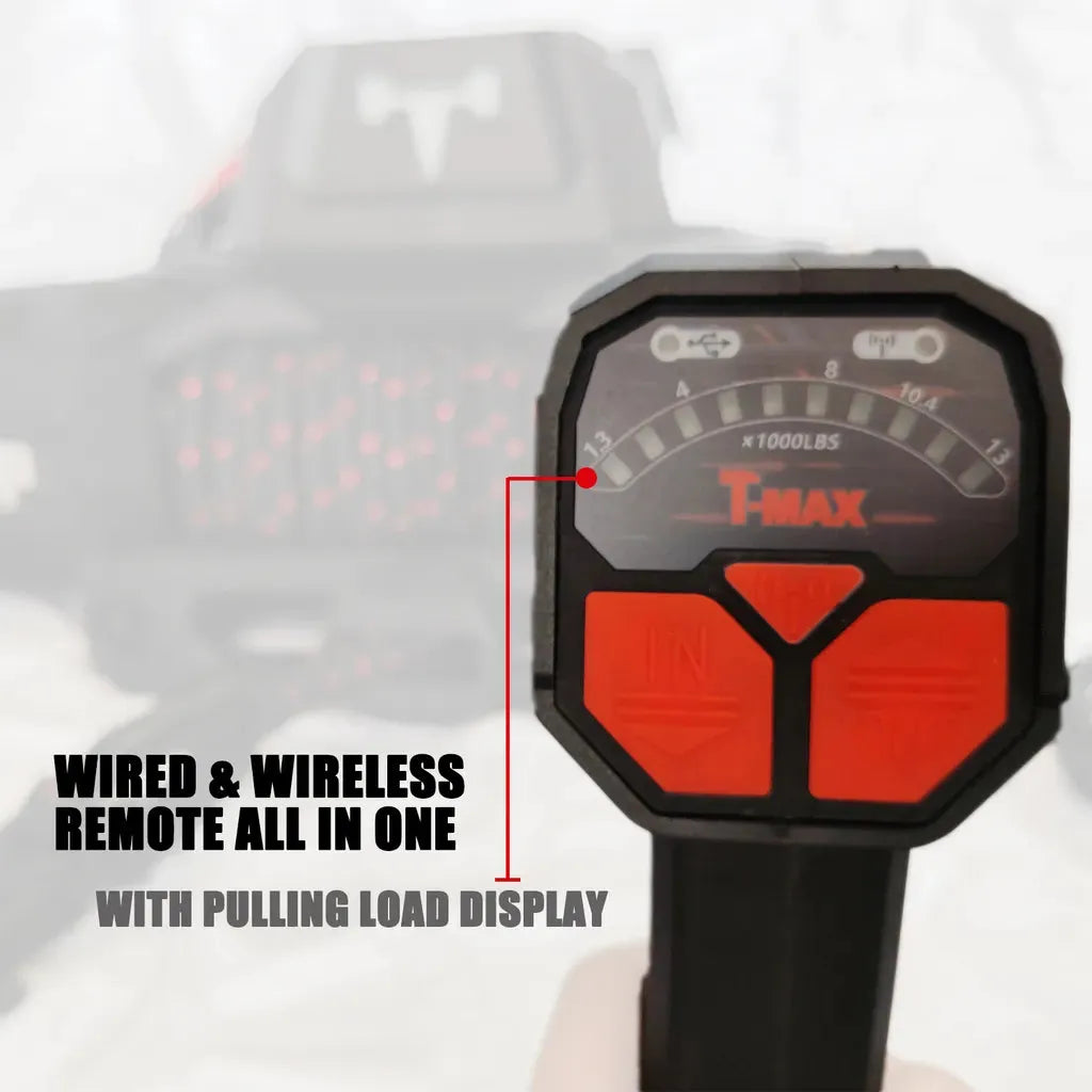 Treuil T-MAX EWI13000S TITAN FORCE VIEW | 5.9T | Câble Synthétique | 12V sur Xperts4x4 Accessoires 4x4 Off-Road
