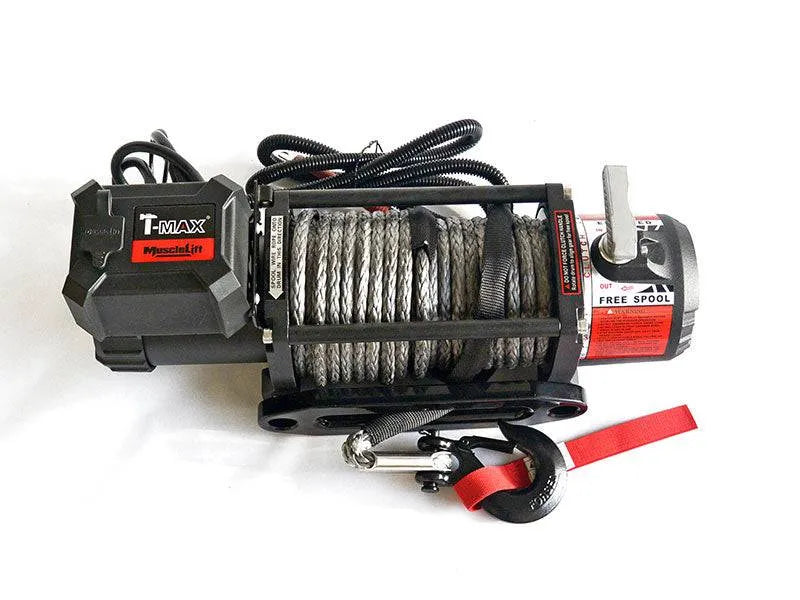 Treuil T-MAX Muscle Fit MW9500 | 4305 Kg | 12V | Cable Synthétique/Plasma sur Xperts4x4 Accessoires 4x4 Off-Road