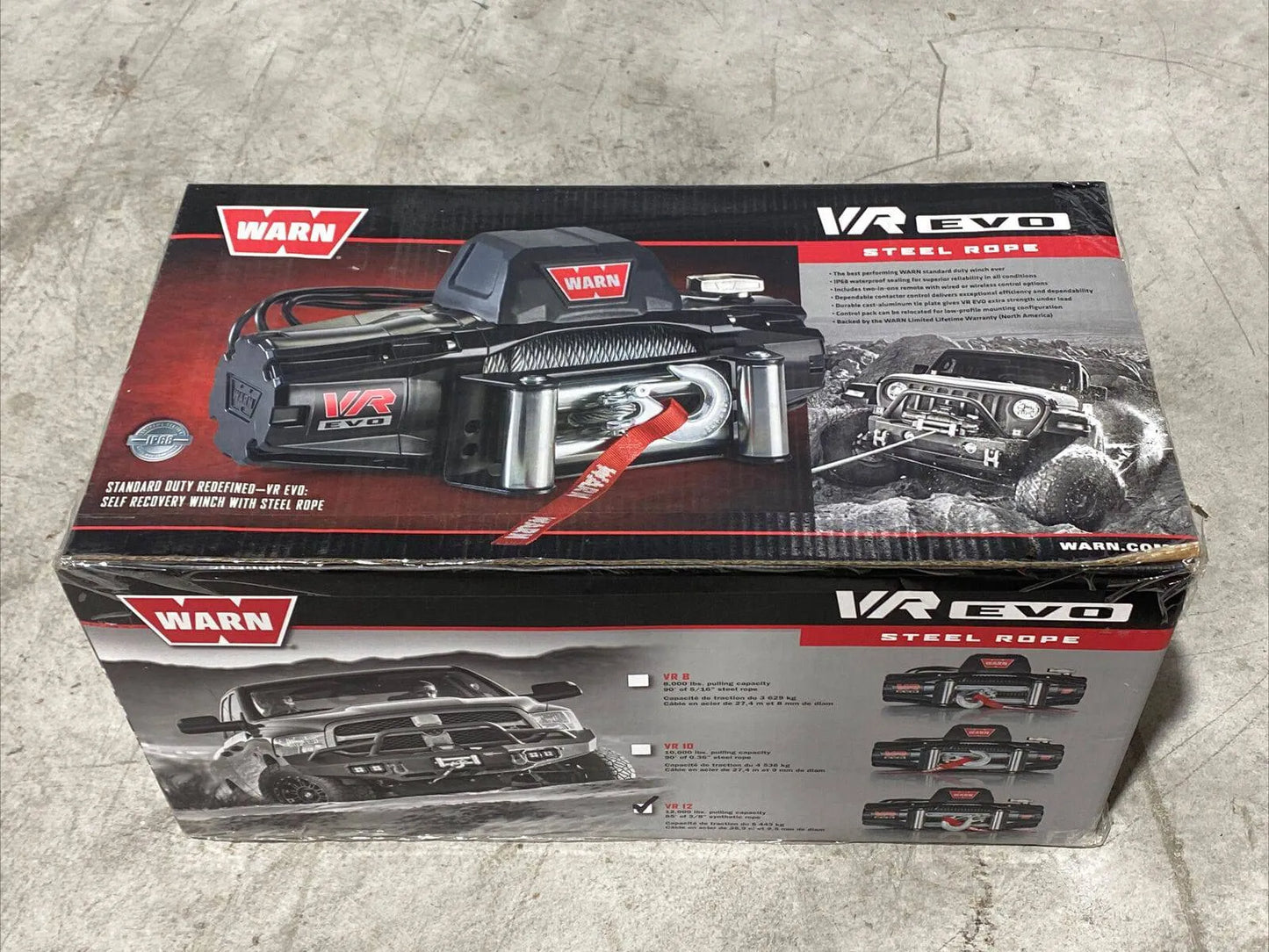 Treuil WARN VR-EVO 12 | 5.4T | Câble Acier | 12V | Étanche IP68 sur Xperts4x4 Accessoires 4x4 Off-Road