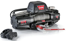 Treuil Warn VR-EVO 12S 5.4T avec câble synthétique, conçu pour véhicules 12V, image montrant le treuil robuste et ses composants