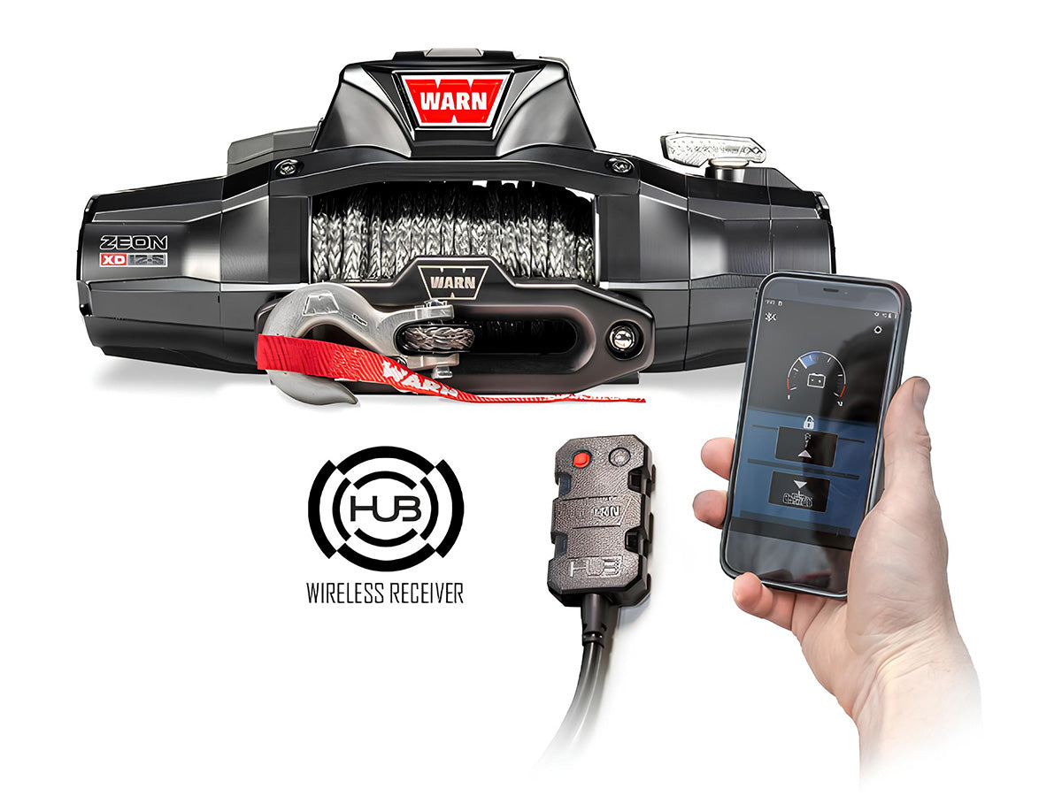 Treuil Warn Zeon XD10-S 4536kg avec corde synthétique, 12V, pour véhicules tout-terrain.
