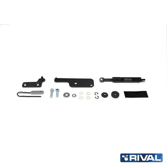 Verins d'assistance Rival 4x4 pour ridelle Toyota Hilux Revo, renforçant la stabilité et la sécurité de la couverture.